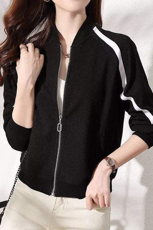 Cropped Baseball Jacket - liwisi