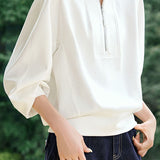 Stand Collar Oversized Sweatshirt