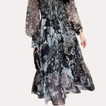 Elegant Retro Floral Dress - liwisi