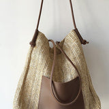 Vacation Style Straw Shoulder Bag