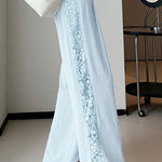 Loose Casual Spliced Lace Straight Pants - liwisi