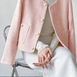Minimalist Elegant Commuter Tweed Jacket