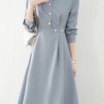 Fashionable Waist-Slimming Shirt Dress - liwisi