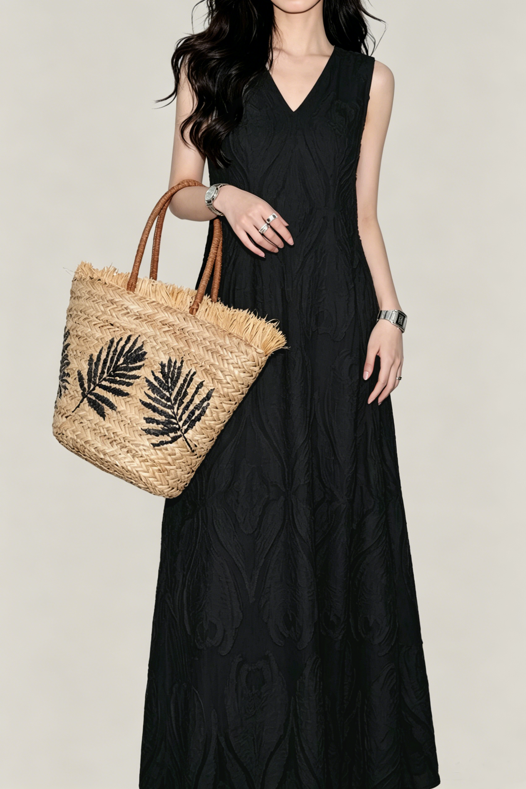 Elegant Jacquard Dress