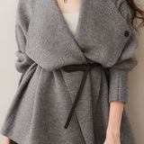 Fashion Casual Notch Lapel Sweater Coat