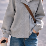 Casual Hooded 3D Panel Zip Sweatshirt Jacket