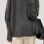 Casual Minimalist Solid Color Pullover Sweater - liwisi