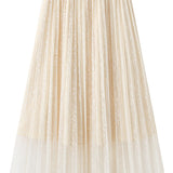 Exquisite Date‑Style V‑Neck Tie Long‑Sleeve Top & Pleated Midi Skirt Two‑Piece Set