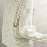 Refined Versatile Retro Tweed Outerwear