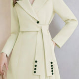 Casual Commuter Designer Belted Blazer Dress - liwisi