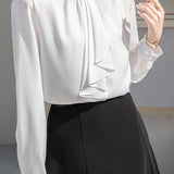 Elegant Commuter Bow Tie Shirt - liwisi