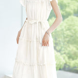 Casual Ruffle Edge Cake Dress
