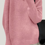 Casual Minimalist Solid Color Pullover Sweater - liwisi
