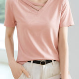 Casual Design V-Neck T-Shirt