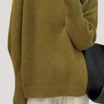 Casual Minimalist Solid Color Pullover Sweater - liwisi