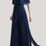 Ruffled sleeve jumpsuit