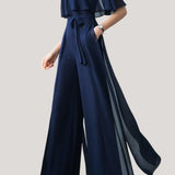 Ruffled sleeve jumpsuit