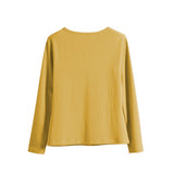 Front Ribbon Cut-Out Design Long Sleeve T-Shirt - 4 Colors Available