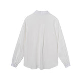 片ポケット付レース切替ドロップショルダーシャツ - liwisi