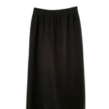 バックスリットフリンジヘムロングニットスカート　4色入 - liwisi