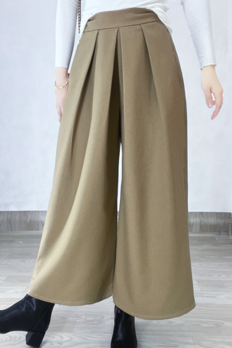 High waist tuck-in long wide pants in 4 colors
