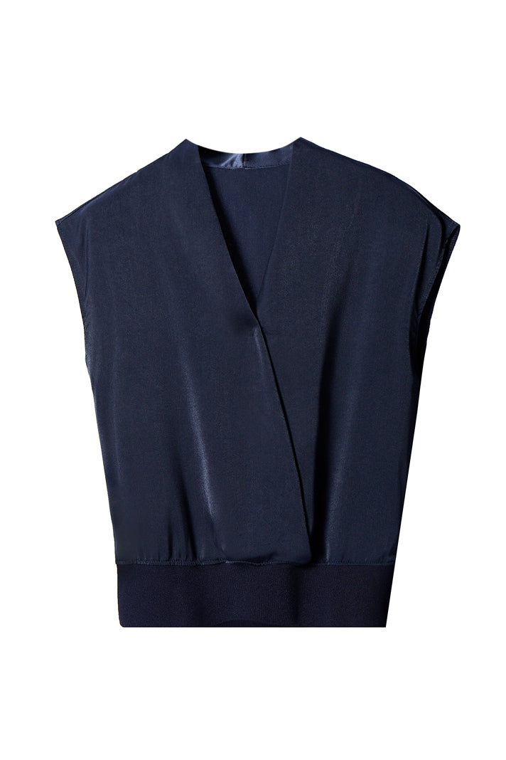 フェミニンカシュクールタンクトップス　2色入 - liwisi