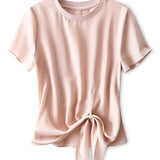 サイドリボンシフォンTシャツ　2色入 - liwisi