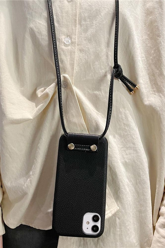 斜め掛けストラップベルト合皮スマホケース　3色入 - liwisi