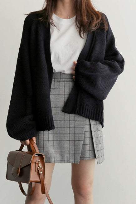 ボリュームラグラン羽織りカーディガン　3色入 - liwisi